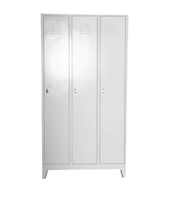 3 Kapılı Metal Soyunma Dolabı Kapalı